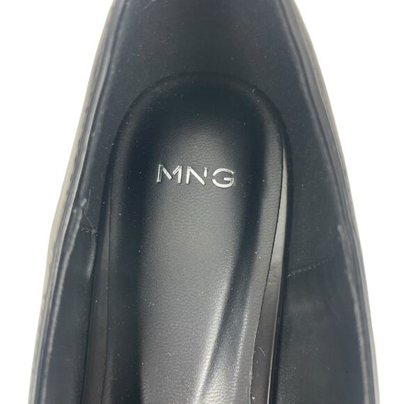 Mango Jewel Strap Glossy Mary Jane Ballet Flats Black Women Size 39/ 8.5 - Picture 12 of 13